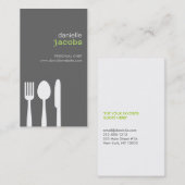 VORK LEPEL MES in GRIJS Visitekaartje (Voorkant / Achterkant)