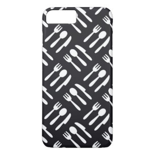 Vork lepel mes patroon 	iPhone 8 plus / 7 plus hoesje