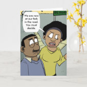 vork op de weg kaart (Gele Bloem)