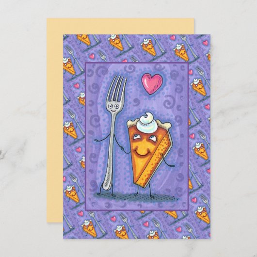 VORK & POMPOENTAART, GEMAAKT VOOR ELKAAR, ROMANCE NOTITIEKAARTJE (Voorkant / Achterkant)