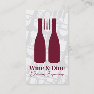 Vork Wijnflessen Logo Restaurant Keuken Visitekaartje
