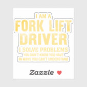 Vorkhefbestuurder Ik los problemen op Sticker (Vel)