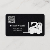 Vorkheftruck Premium aangepaste QR-code Visitekaartje (Voorkant)