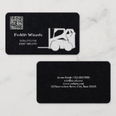 Vorkheftruck Premium aangepaste QR-code Visitekaartje (Voorkant / Achterkant)