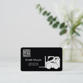Vorkheftruck Premium aangepaste QR-code Visitekaartje (Staand voorkant)