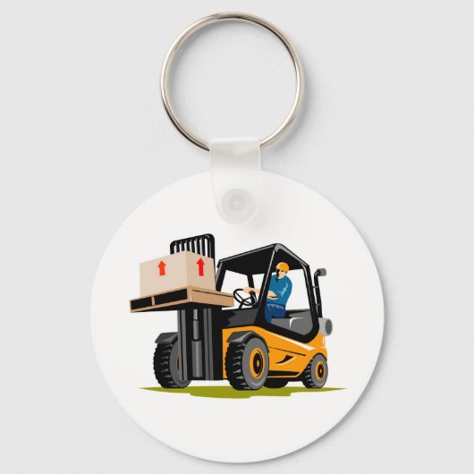 vorkheftruck retro sleutelhanger (Voorkant)