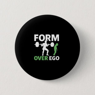 Vorm Over Ego Gym Gewichtheffen Bodybuilding Desig Ronde Button 5,7 Cm