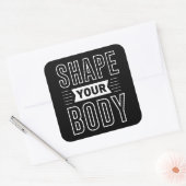 VORM UW LICHAAM VIERKANTE STICKER (Envelop)