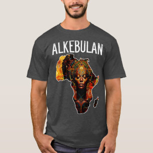 Vorm van Afrika Kaart Alkebulan Melanine Gift T T-shirt