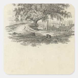 Vorm waarin William Penn Vierkante Sticker