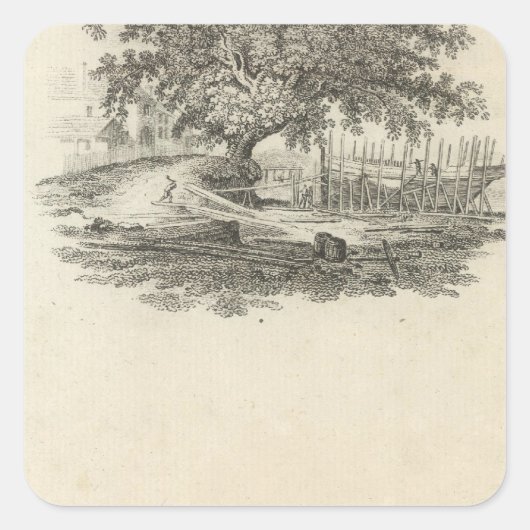 Vorm waarin William Penn Vierkante Sticker (Voorkant)