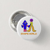 Vorm Wereld Ronde Button 3,2 Cm (Voorkant /achterkant)