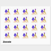 Vorm Wereld Vierkante Sticker (Vel)