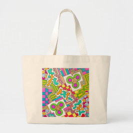 Vormen Amoeben en Patronen Grote Tote Bag
