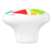 Vormen en kleuren keramische knop (Zijkant)