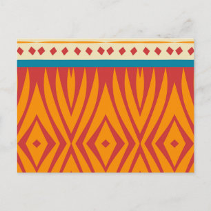 Vormen in retro kleuren briefkaart