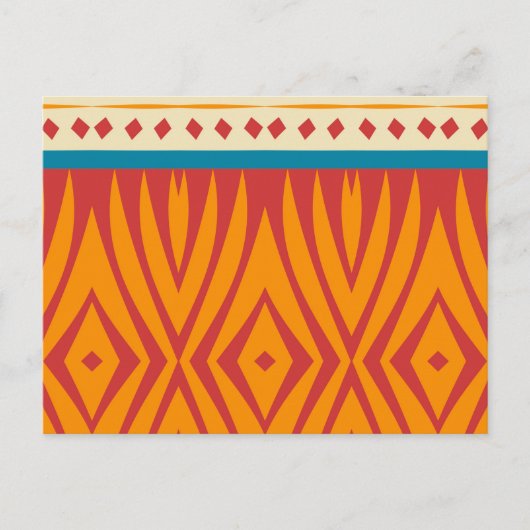 Vormen in retro kleuren briefkaart (Voorkant)