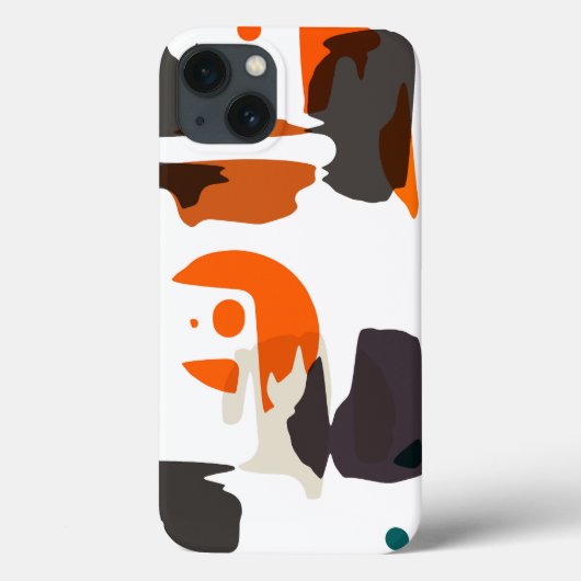 Vormen in retrokleuren, abstract ontwerp Case-Mate iPhone case (Achterkant)