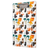 Vormen in retrokleuren, abstract ontwerp klembord (Links)