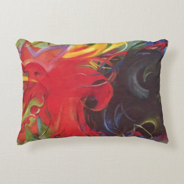Vormen van Franz Marc,  kunst Accent Kussen (Voorkant)