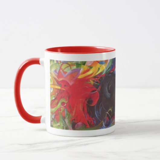 Vormen van Franz Marc,  kunst Mok (Links)