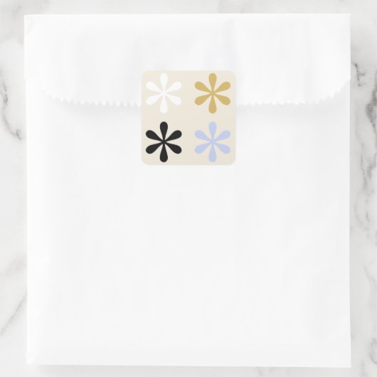 Vormen Vierkante Sticker (Tas)