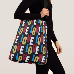 Vormgeving van liefdeswoord crossbody tas