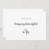 Vormgeving voor weddenschap-haarstijl bedankkaart (Voorkant / Achterkant)