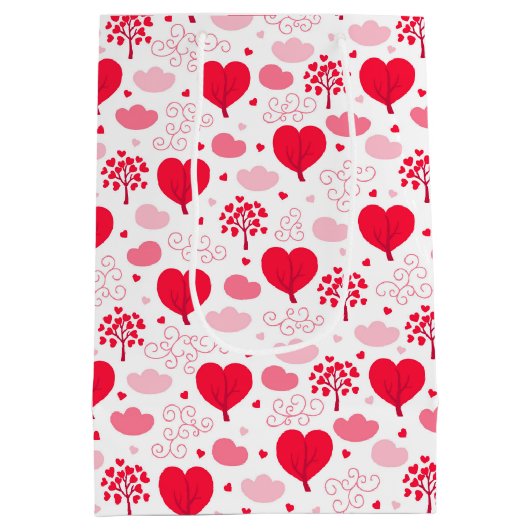 Vormt het hekpatroon van Valentijnse Medium Cadeauzakje (Achterkant)