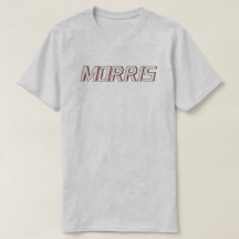 Vorname Name Morris als Designerschrift Rot