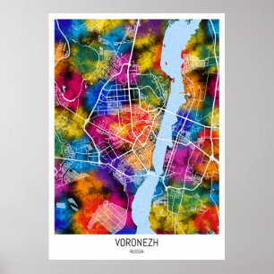 Voronezh Rusland Stadsplattegrond Poster