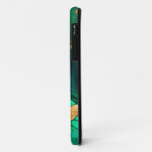 Voronoïsche cellen abstract - groenen en goud Case-Mate iPhone case (Achterkant/links)