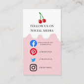 VORSTENDE moderne kleurrijke bakkerskers Visitekaartje (Achterkant)