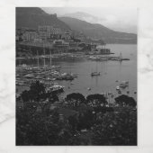  Vorstendom Monaco De haven Wijn Etiket (Enkel label)
