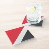 Vorstendom Sealand Flag Glazen Onderzetter (Schuin)