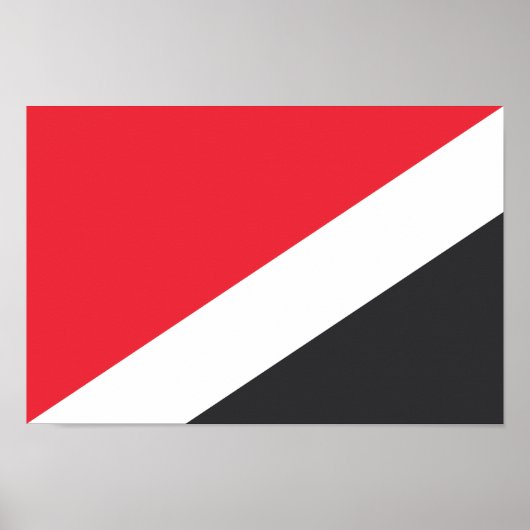 Vorstendom Sealand Flag Poster (Voorkant)