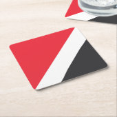 Vorstendom Sealand Flag Vierkante Kartonnen Onderzetter (Schuin)