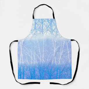 Vorstige Nevelige Bomen Babyblauw Schort