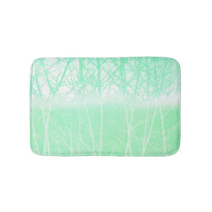 Vorstige Nevelige Takken Mint Groen Badmat