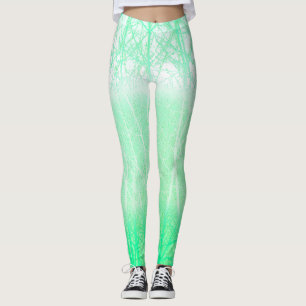 Vorstige Nevelige Takken Mint Groen Leggings
