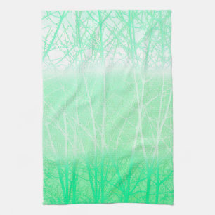 Vorstige Nevelige Takken Mint Groen Theedoek