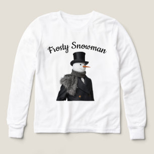 Vorstige Sneeuwman Eenvoudige Elegante Kerstsneeuw