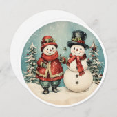 Vorstige vrienden  feestdagenkaart (Voorkant / Achterkant)