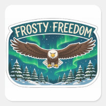 Vorstige Vrijheid Adelaar Kerststicker