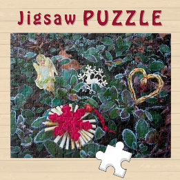 Vorstige Winterstruik Kerst Deco esthetische Foto Legpuzzel