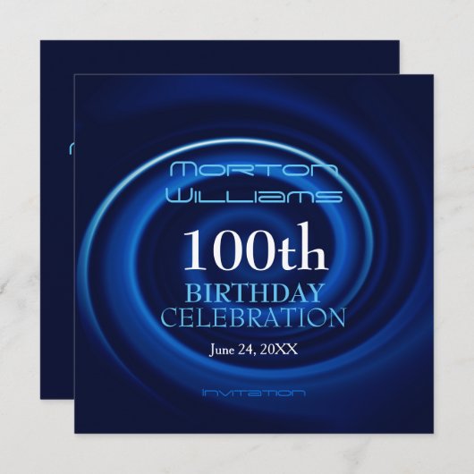 Vortex 100e anniversaire Invitation (Devant / Derrière)