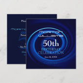 Vortex 50th Birthday Celebration Invitation Kaart (Voorkant / Achterkant)
