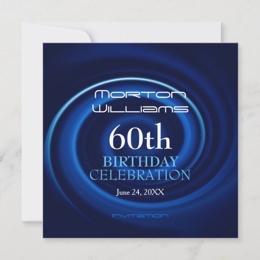 Vortex 60th Birthday Celebration Invitation Kaart (Voorkant)
