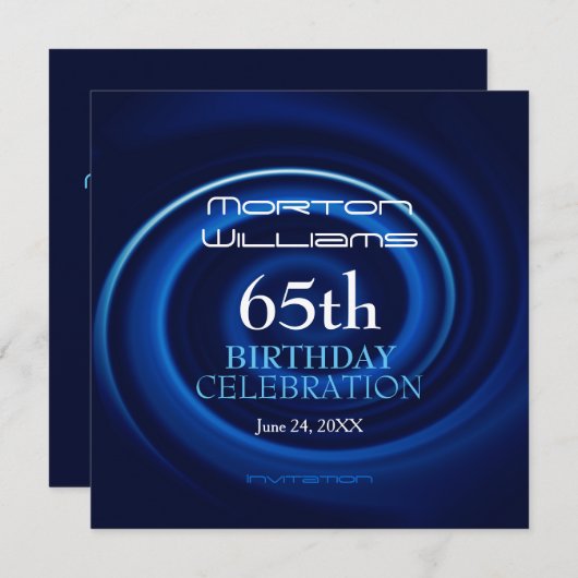 Vortex 65e anniversaire Invitation (Devant / Derrière)