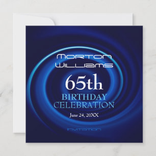 Vortex 65th Birthday Celebration Invitation Kaart